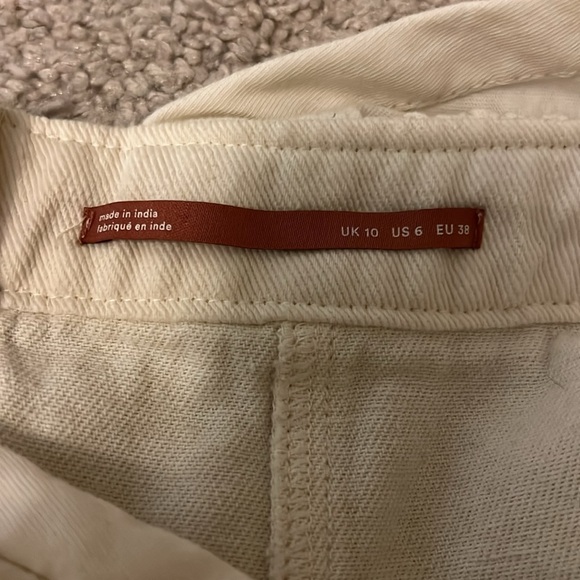 Pilcro Anthropologie Denim Skirt & Knit Tee Twofer Mini Dress Cotton Cream - Picture 6 of 10